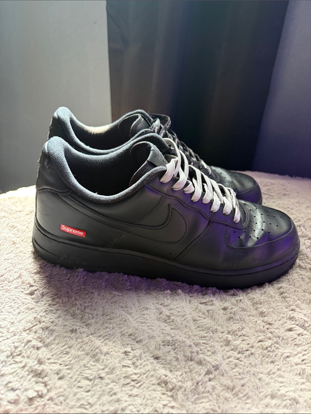 Supreme Black Low Air Force